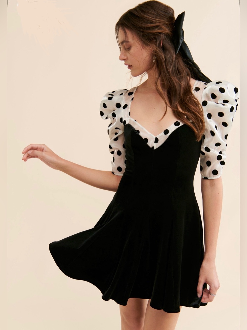 For Love & Lemons Dolly Velvet Mini Dress